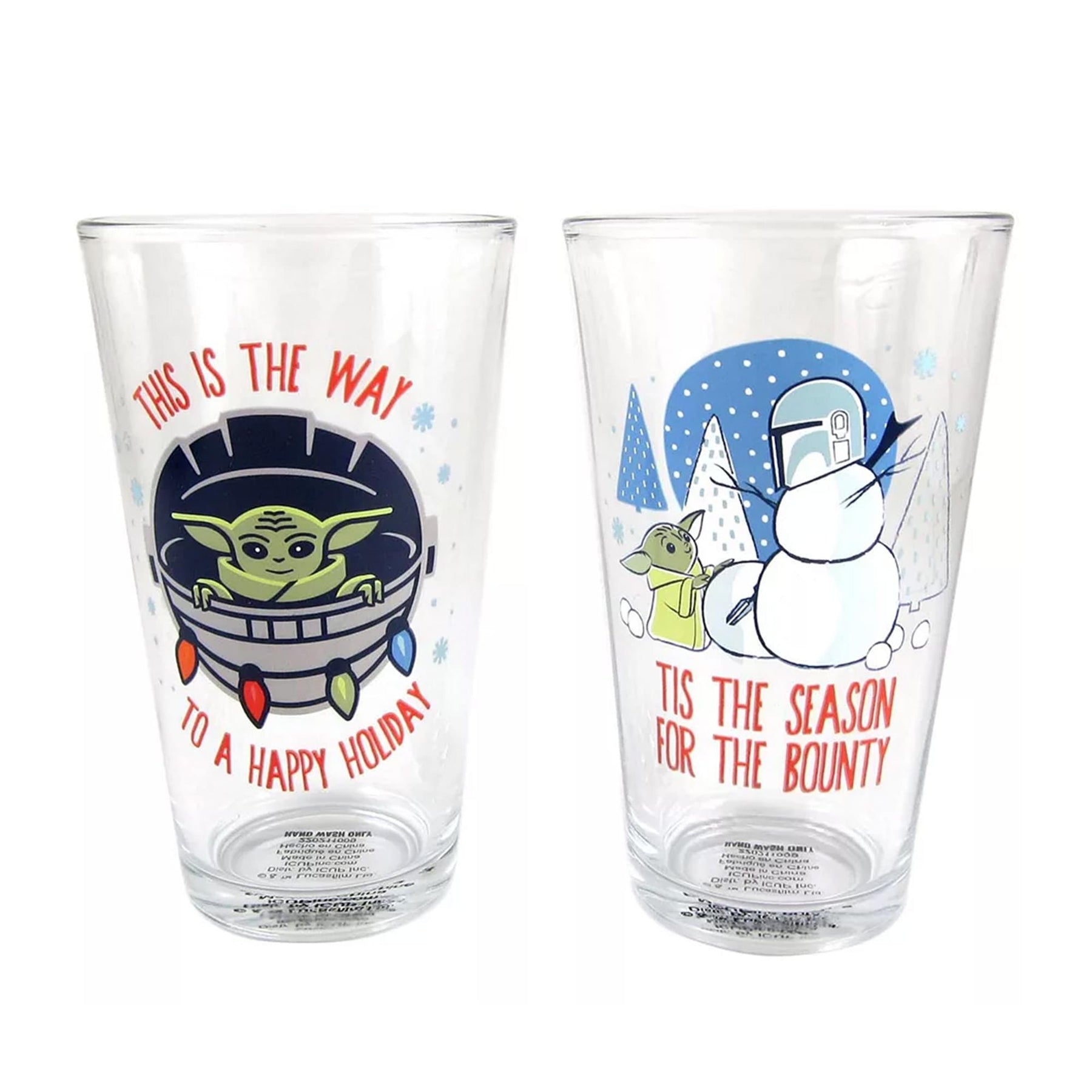 Star Wars The Child "Tis the Season" 16oz Pint Glass Set