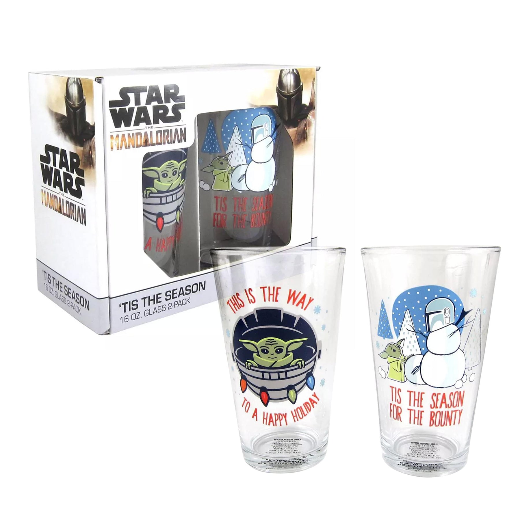 Star Wars The Child "Tis the Season" 16oz Pint Glass Set