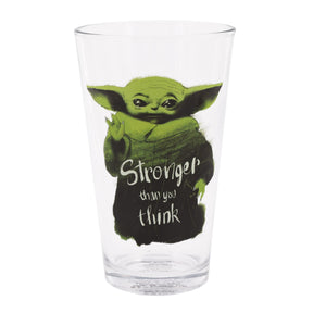 Star Wars Grogu "Stronger Than You Think" 16oz Pint Glass