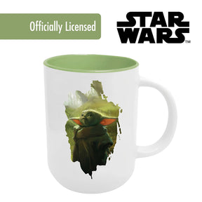 Star Wars Grogu Brush Badge 16oz Cappucino Mug