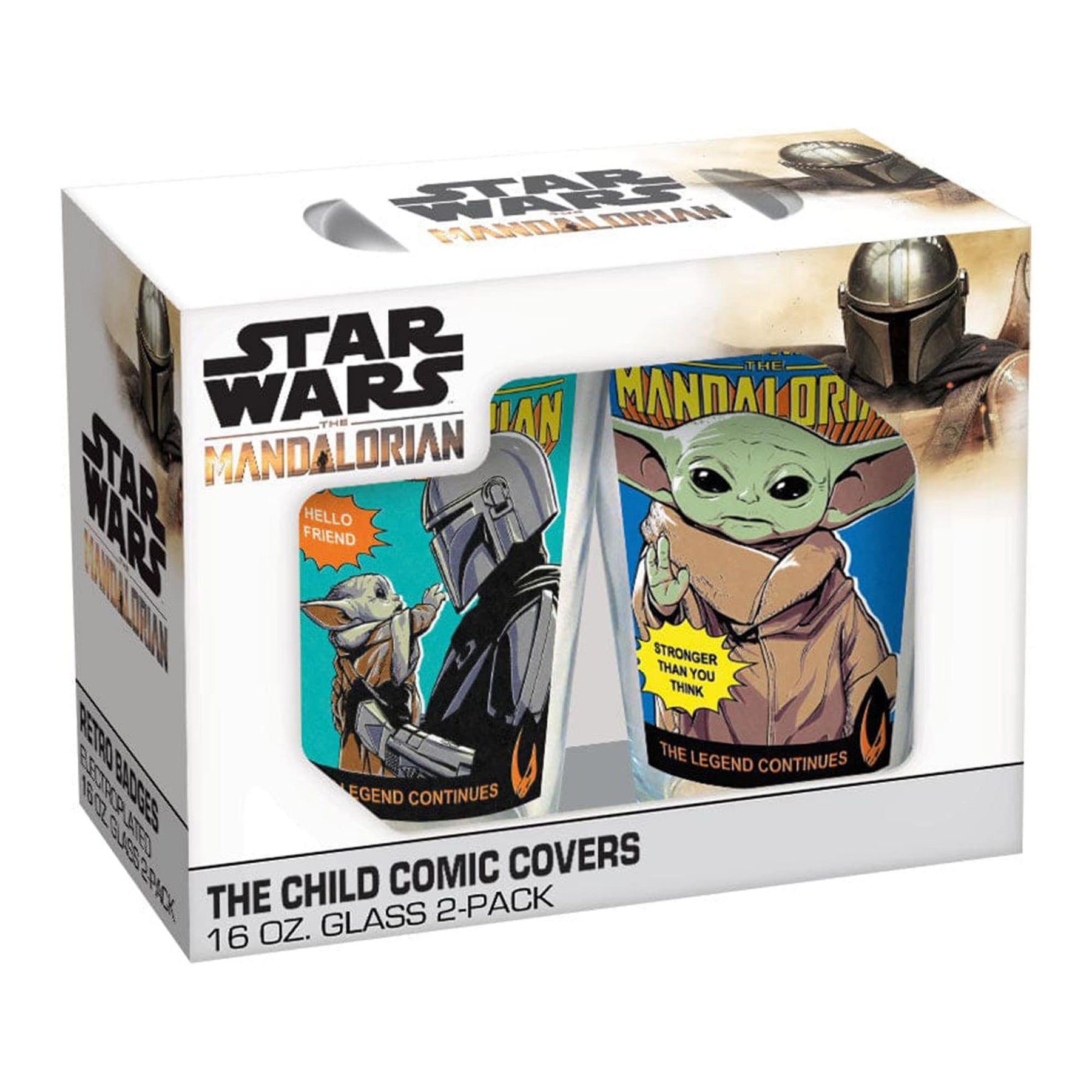 Star Wars The Child Comic Covers 16oz Pint Glass Set