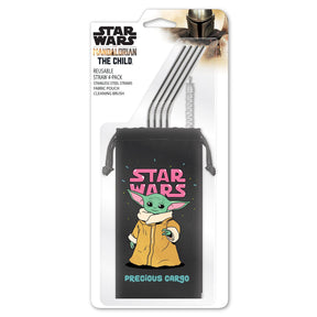 Star Wars The Child "Precious Cargo" Reusable Stainless Steel Straws 4 Pack