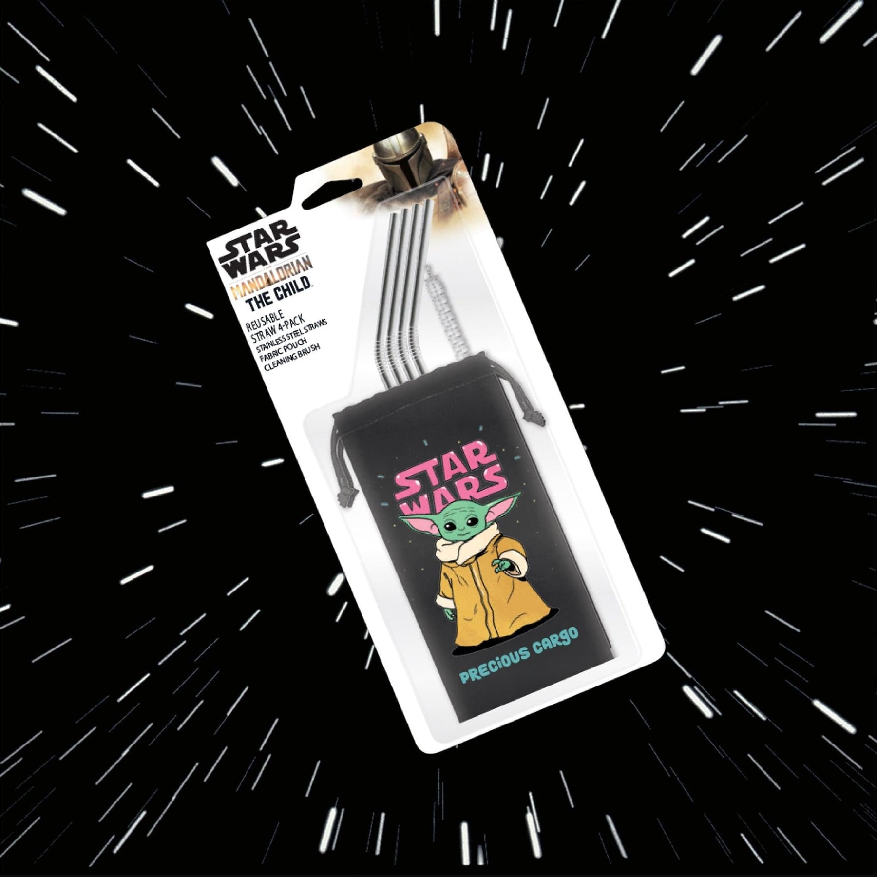 Star Wars The Child "Precious Cargo" Reusable Stainless Steel Straws 4 Pack