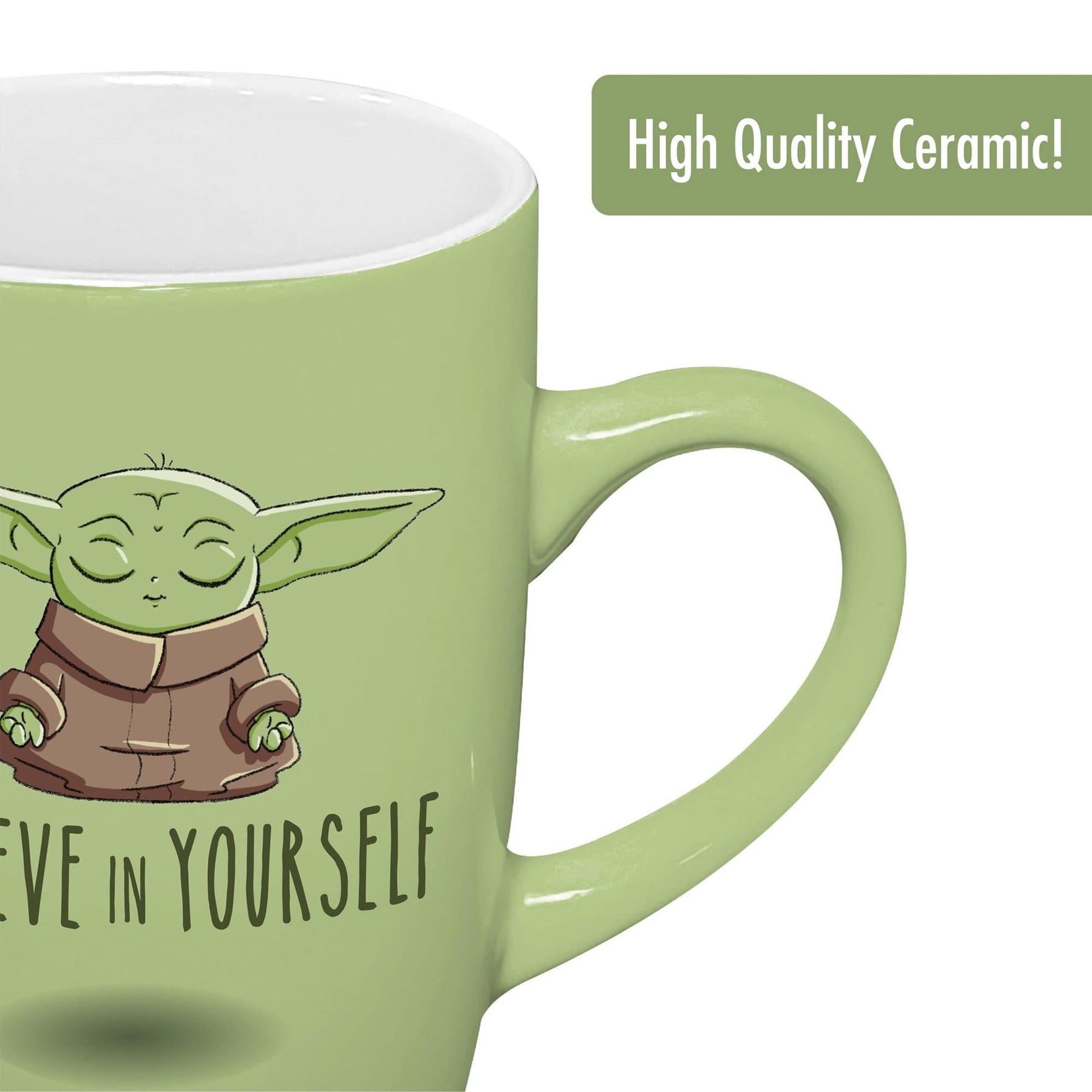 Star Wars Grogu "Believe In Yourself" 18oz Ceramic Latte Mug