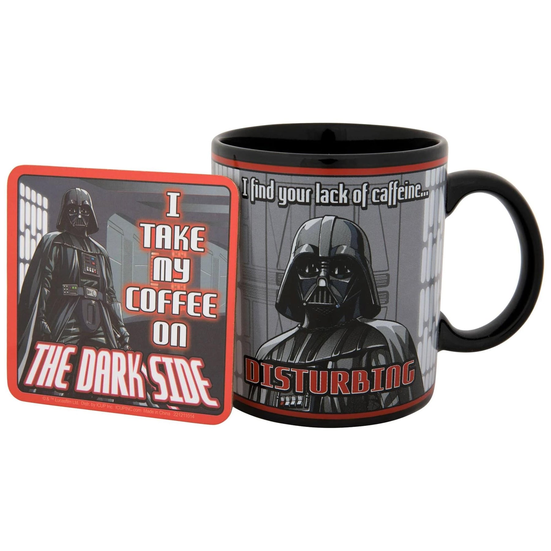 Star Wars Darth Vader Humor 20oz Ceramic Mug and Coaster Set