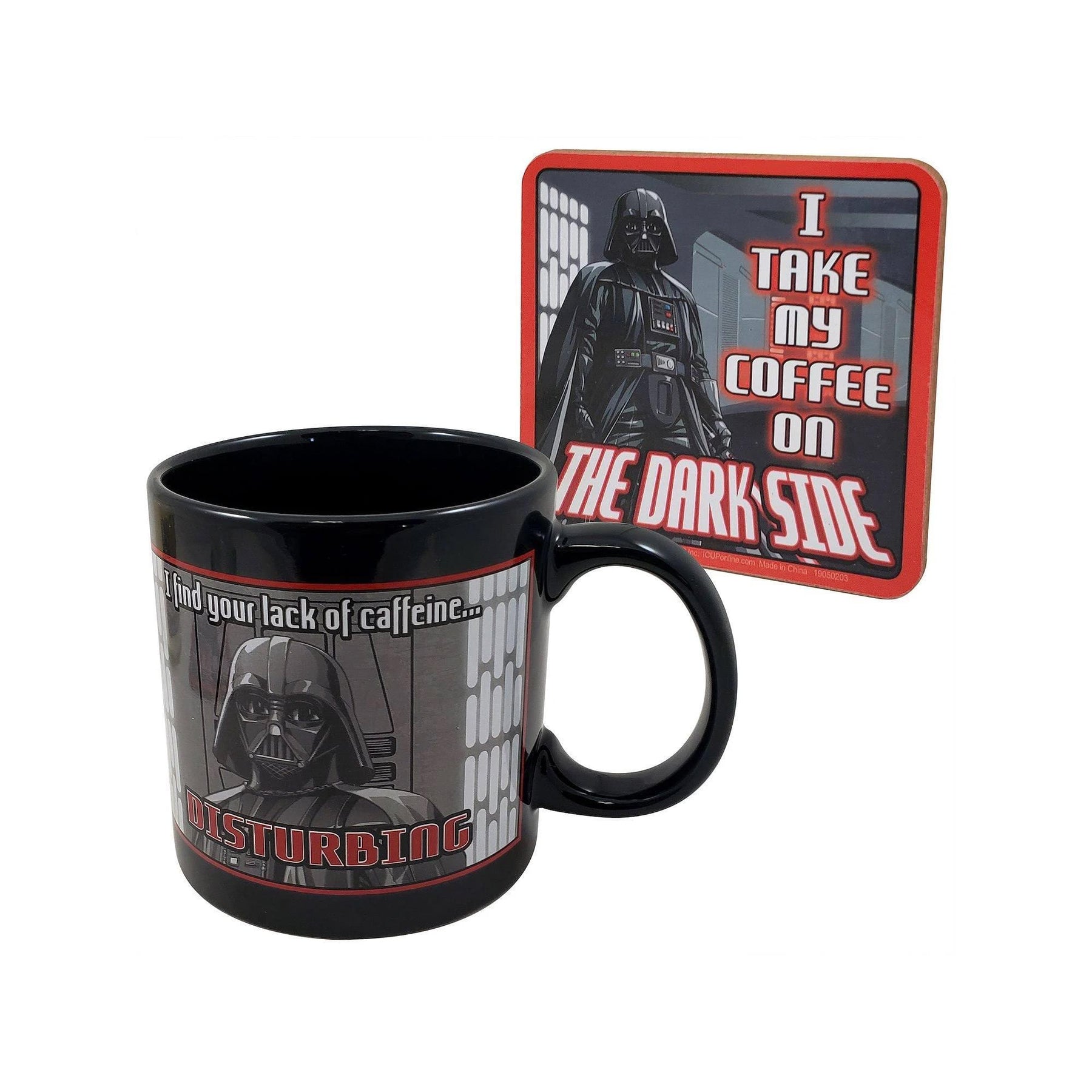 Star Wars Darth Vader Humor 20oz Ceramic Mug and Coaster Set