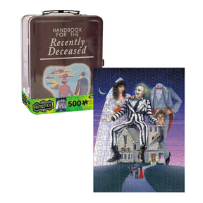 Beetlejuice "Recently Deceased" Tin Fun Box and 500 Piece Puzzle