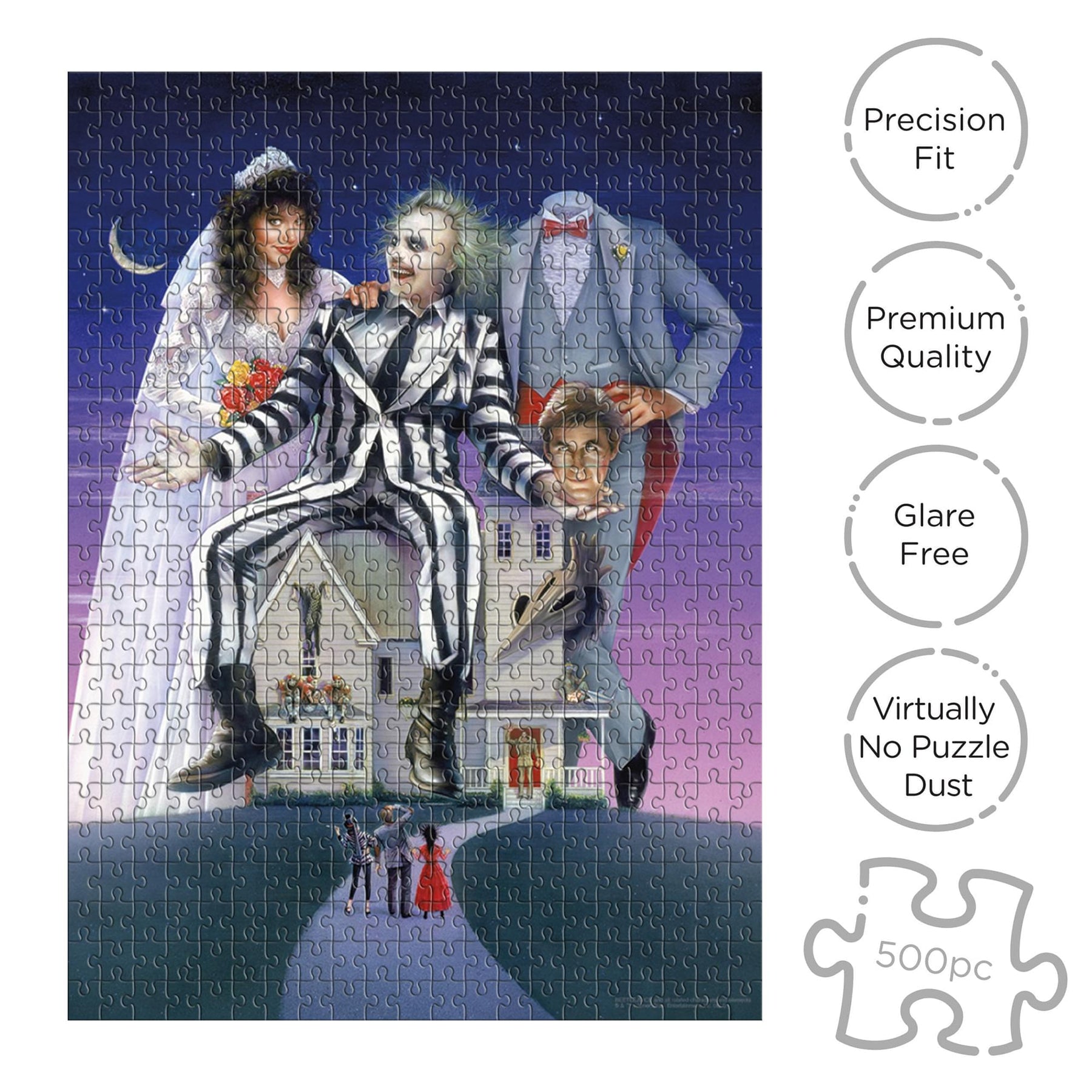 Beetlejuice "Recently Deceased" Tin Fun Box and 500 Piece Puzzle