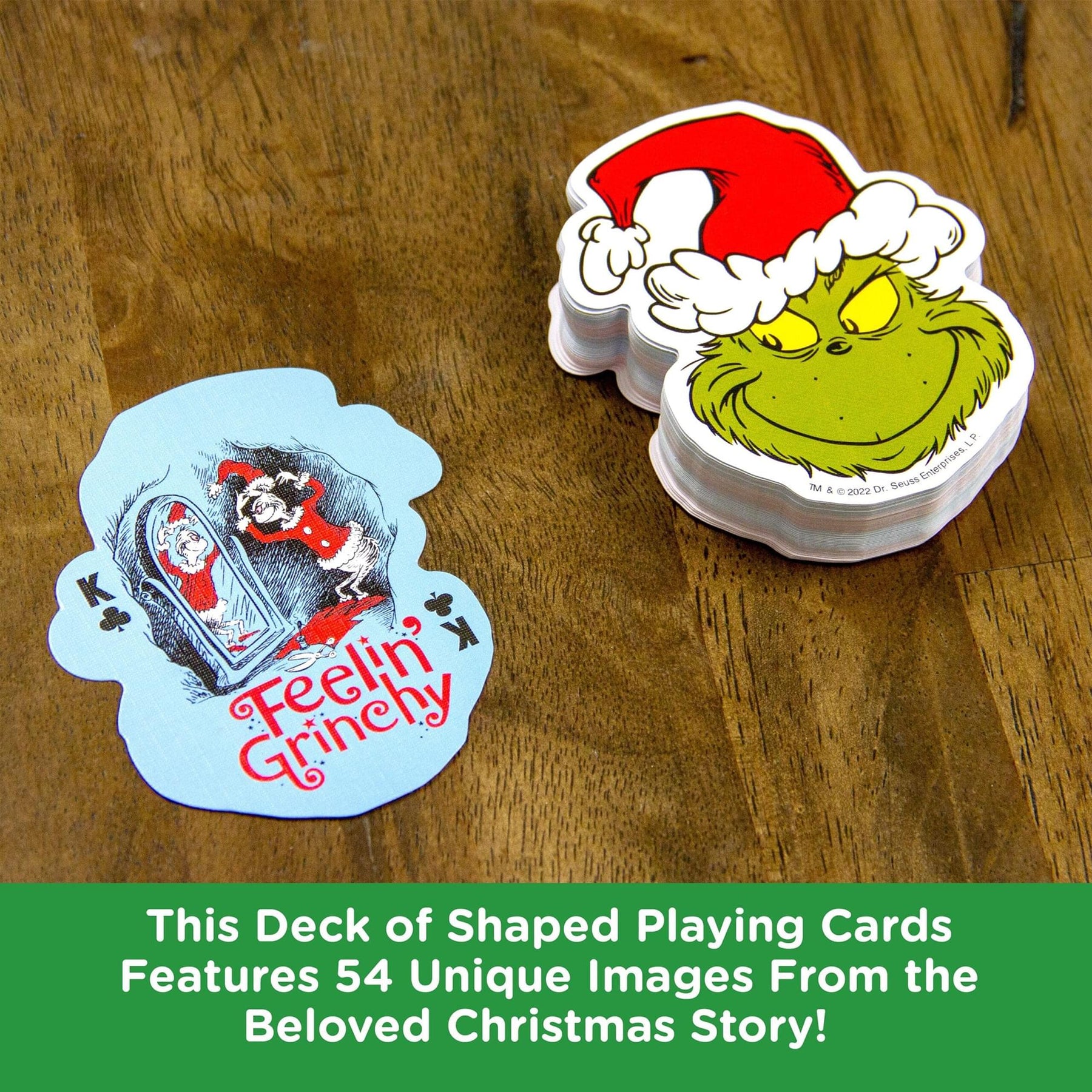 Grinch Christmas Shaped Playing Cards