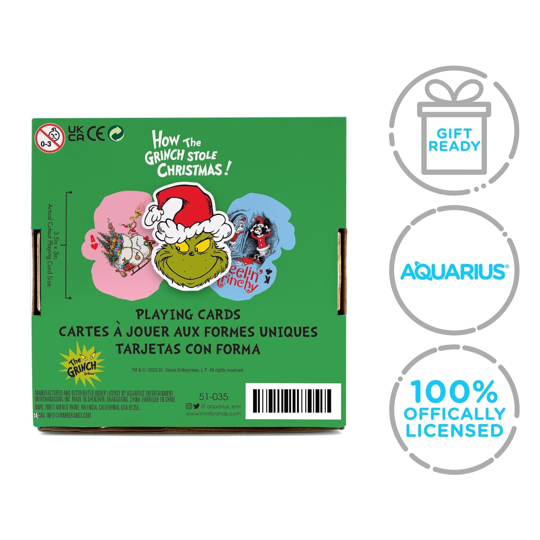 Grinch Christmas Shaped Playing Cards