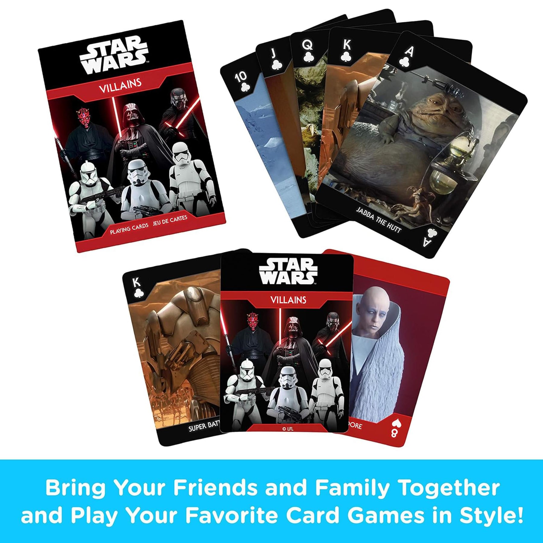 Star Wars Dark Side Villains Playing Cards