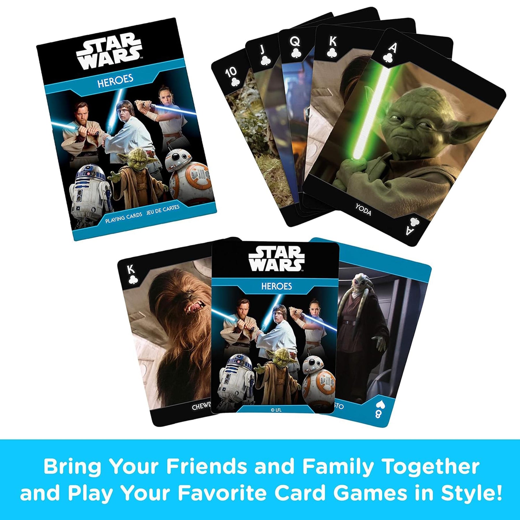 Star Wars Light Side Heroes Playing Cards