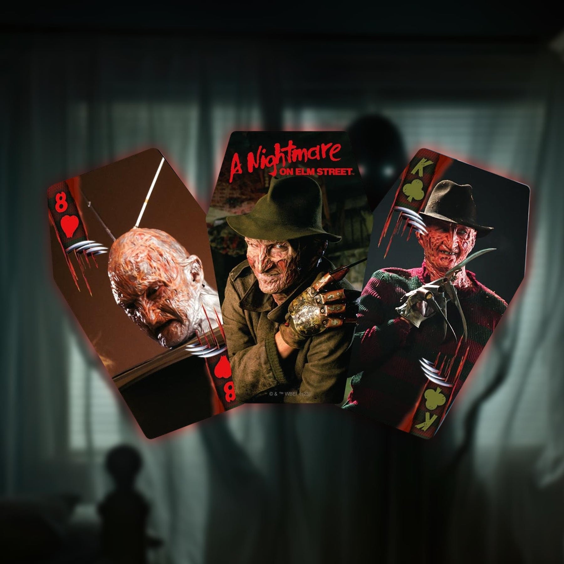 A Nightmare on Elm Street Coffin Shaped Playing Cards