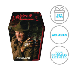 A Nightmare on Elm Street Coffin Shaped Playing Cards