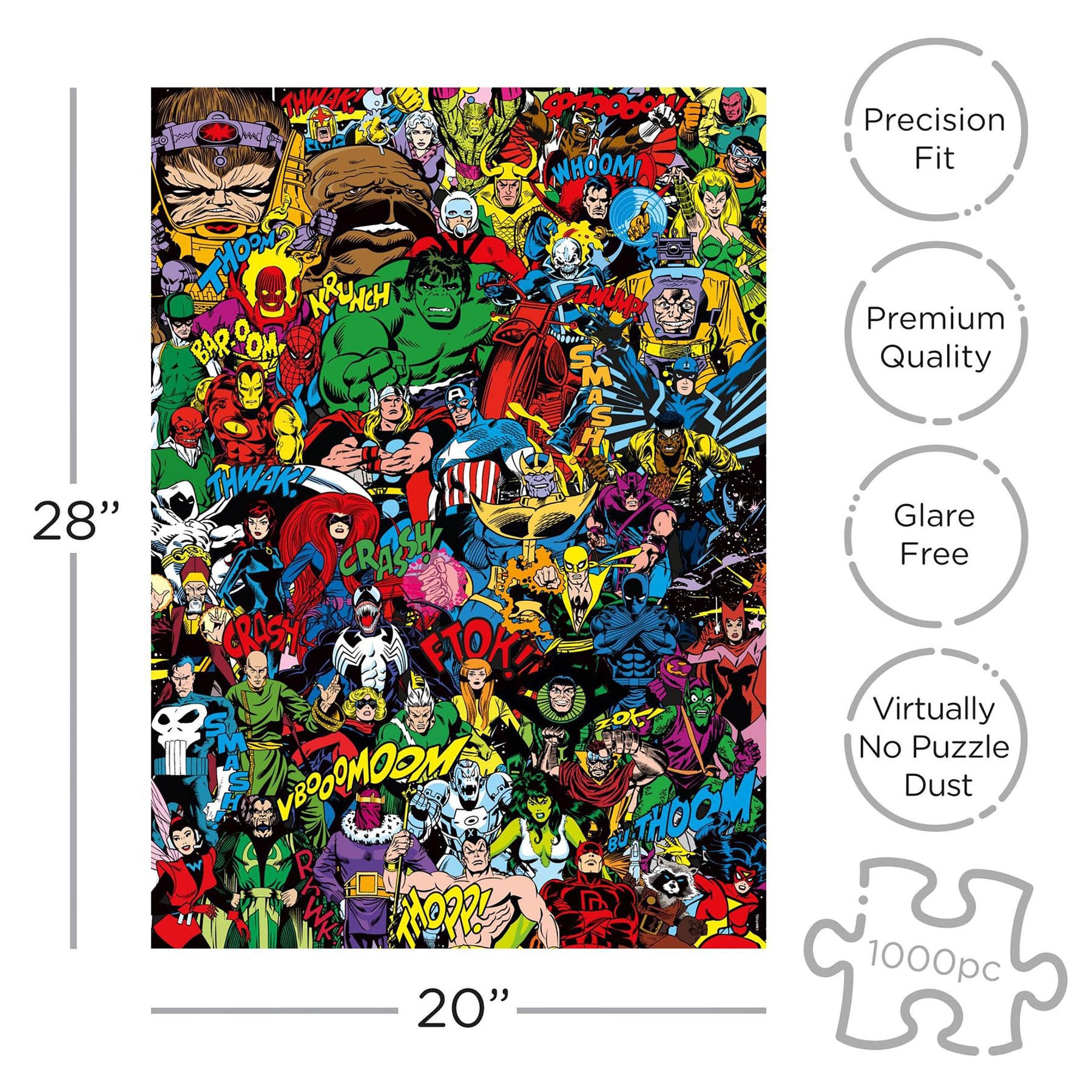 Marvel Retro 1000 Piece Jigsaw Puzzle