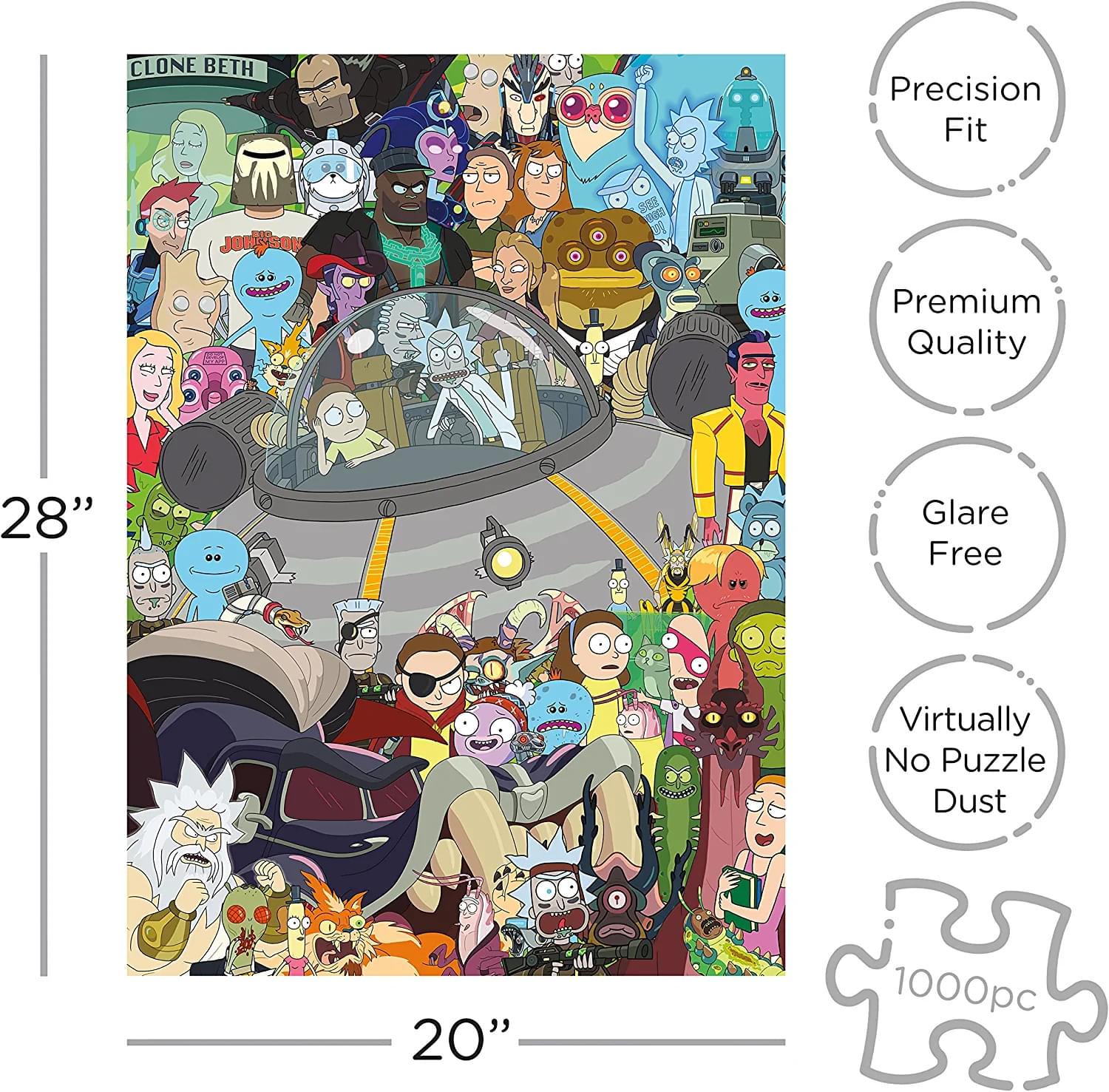 Rick and Morty Cast 1000 Piece Jigsaw Puzzle