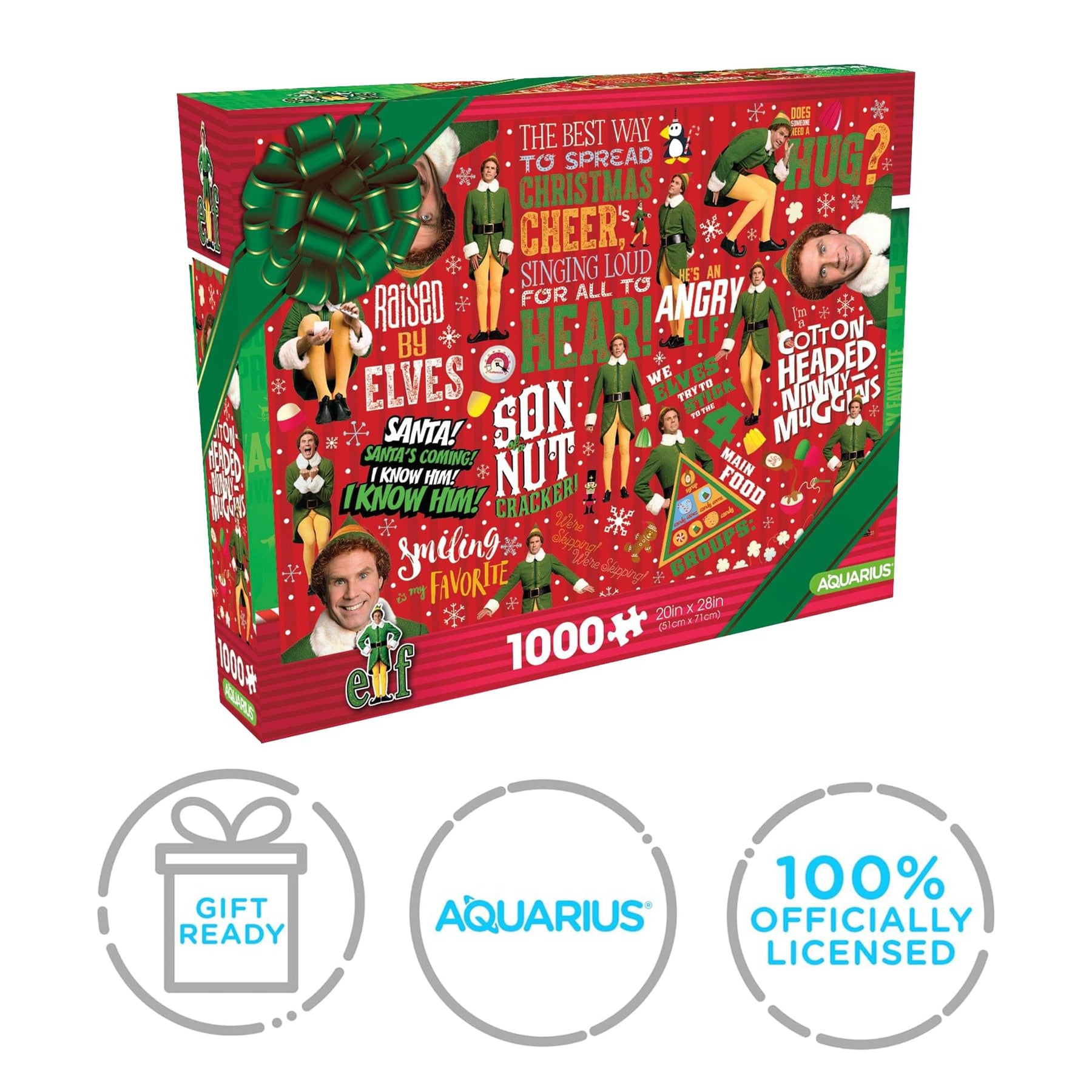 Elf Wrapping Paper 1000 Piece Jigsaw Puzzle