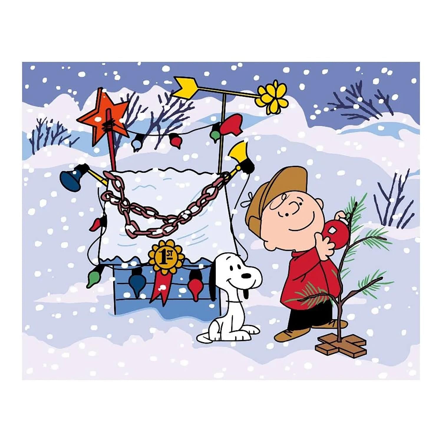 Peanuts A Charlie Brown Christmas Art By Numbers Painting Kit