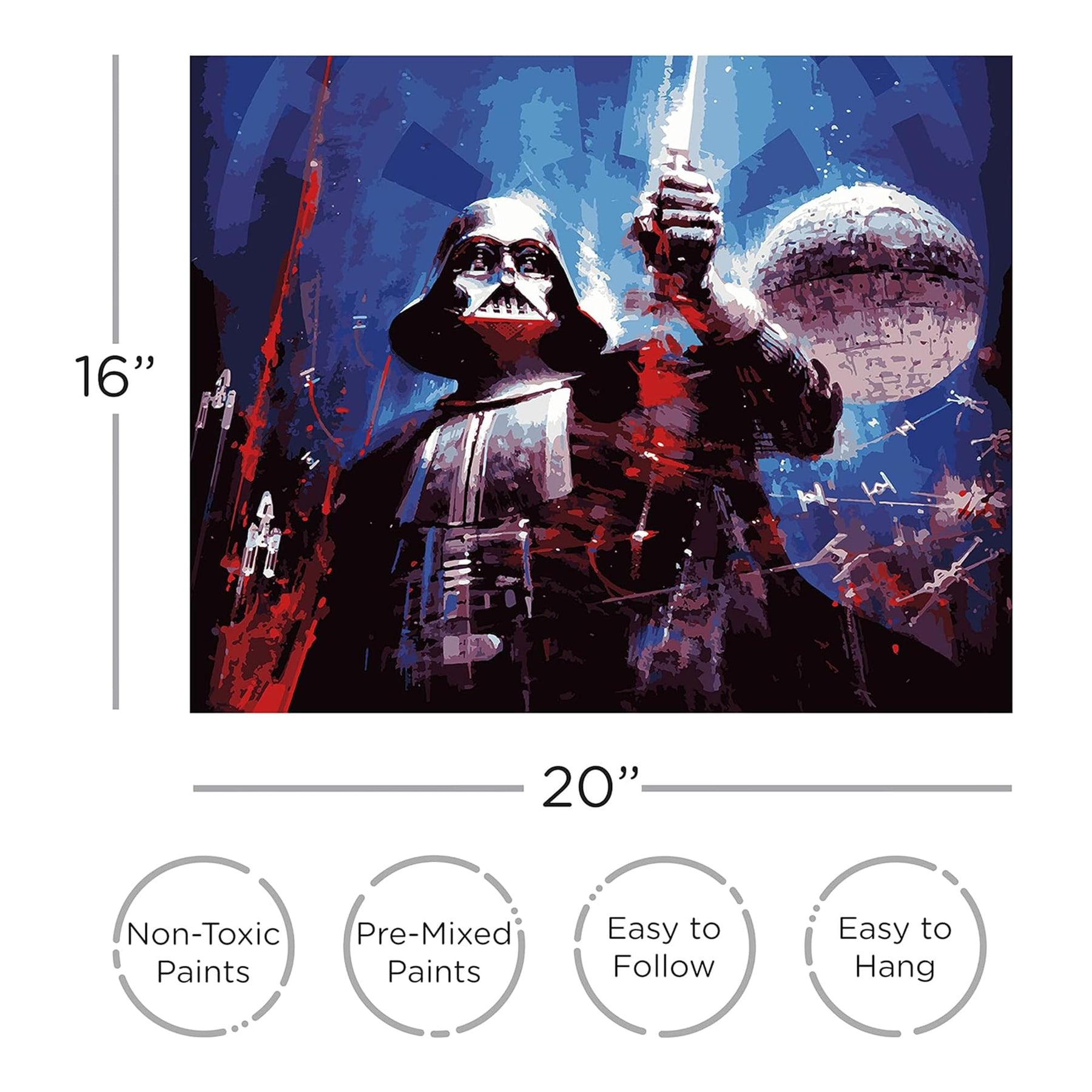 Star Wars Darth Vader Art By Numbers Painting Kit