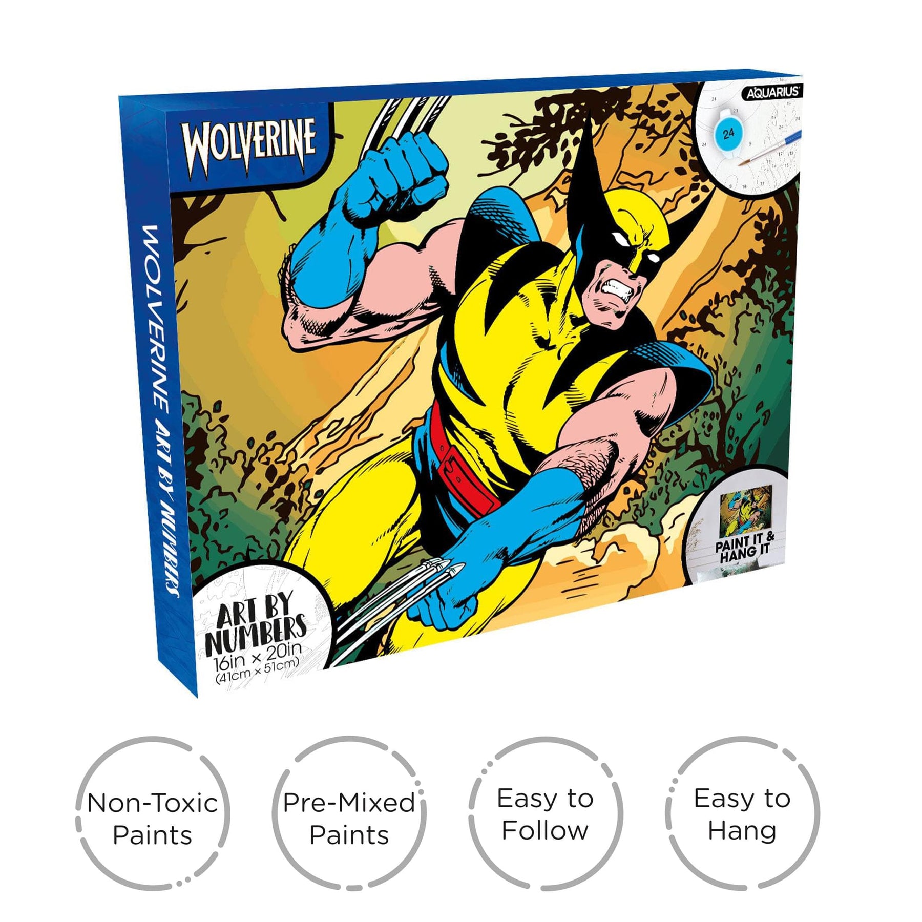 Marvel Wolverine Art By Numbers Painting Kit