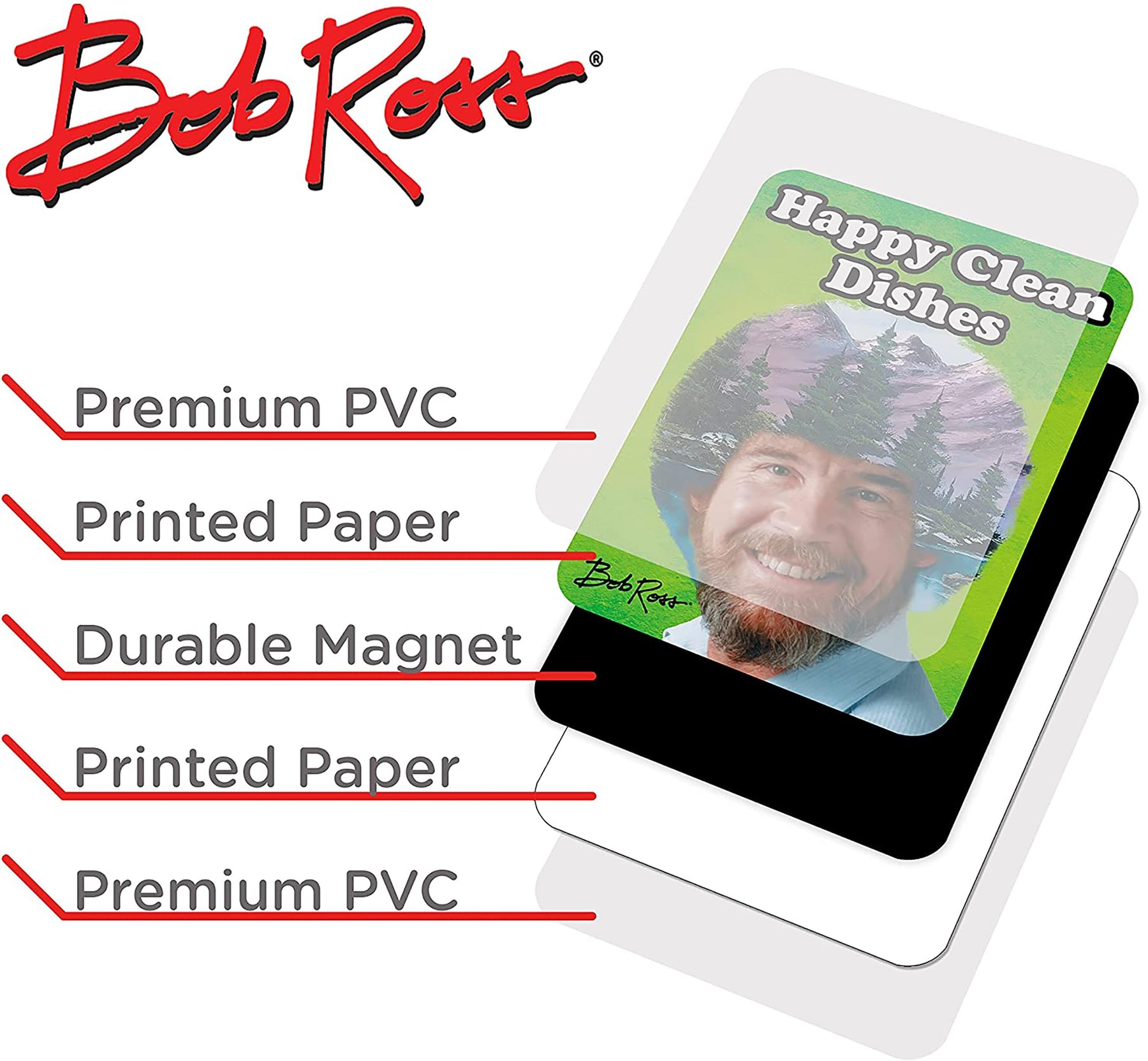 Bob Ross Double Sided Dishwasher Magnet