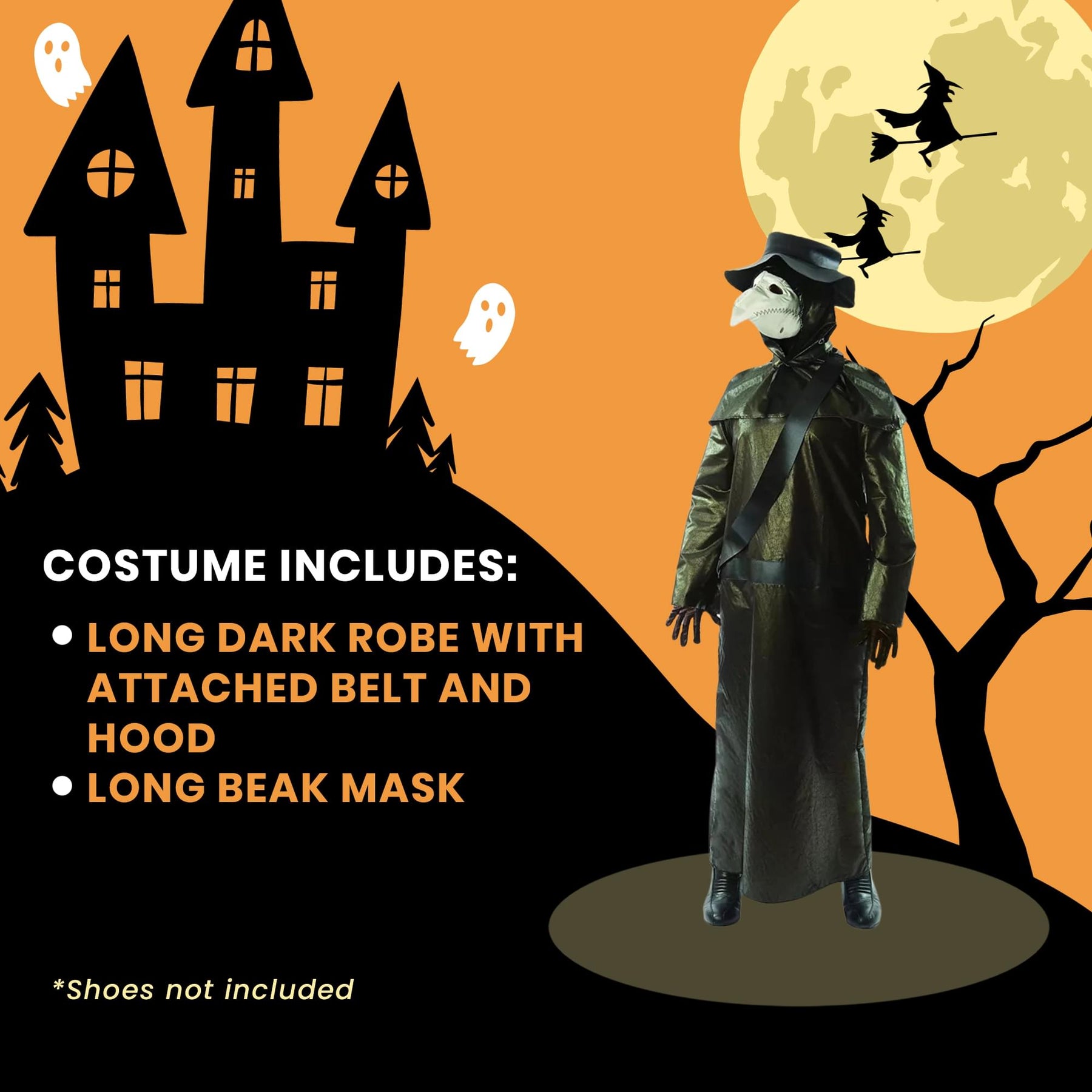 Medieval Plague Doctor Adult Costume One Size