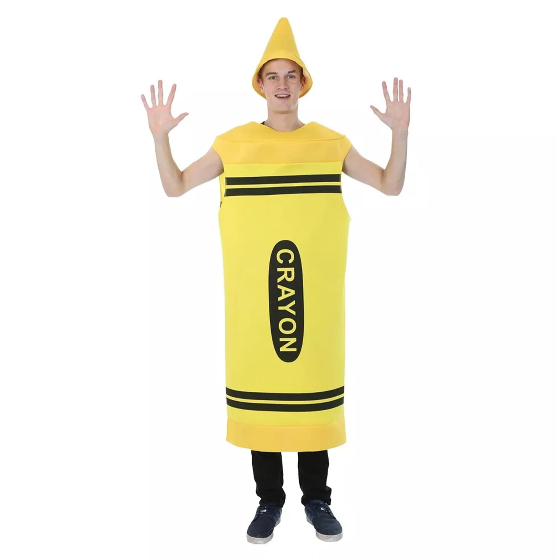 Men's Yellow Crayon Adult Costume One Size