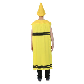 Men's Yellow Crayon Adult Costume One Size