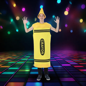 Men's Yellow Crayon Adult Costume One Size