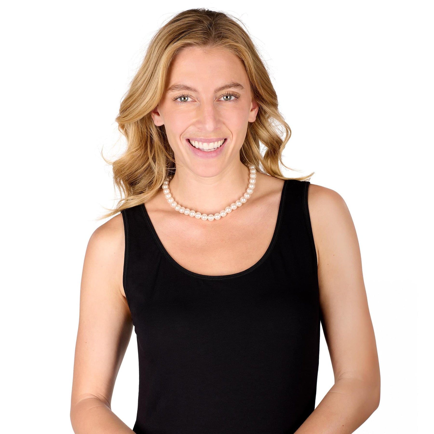 Jumbo White Pearls Adult Costume Necklace