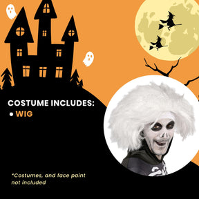 Skeleton Adult Costume Wig