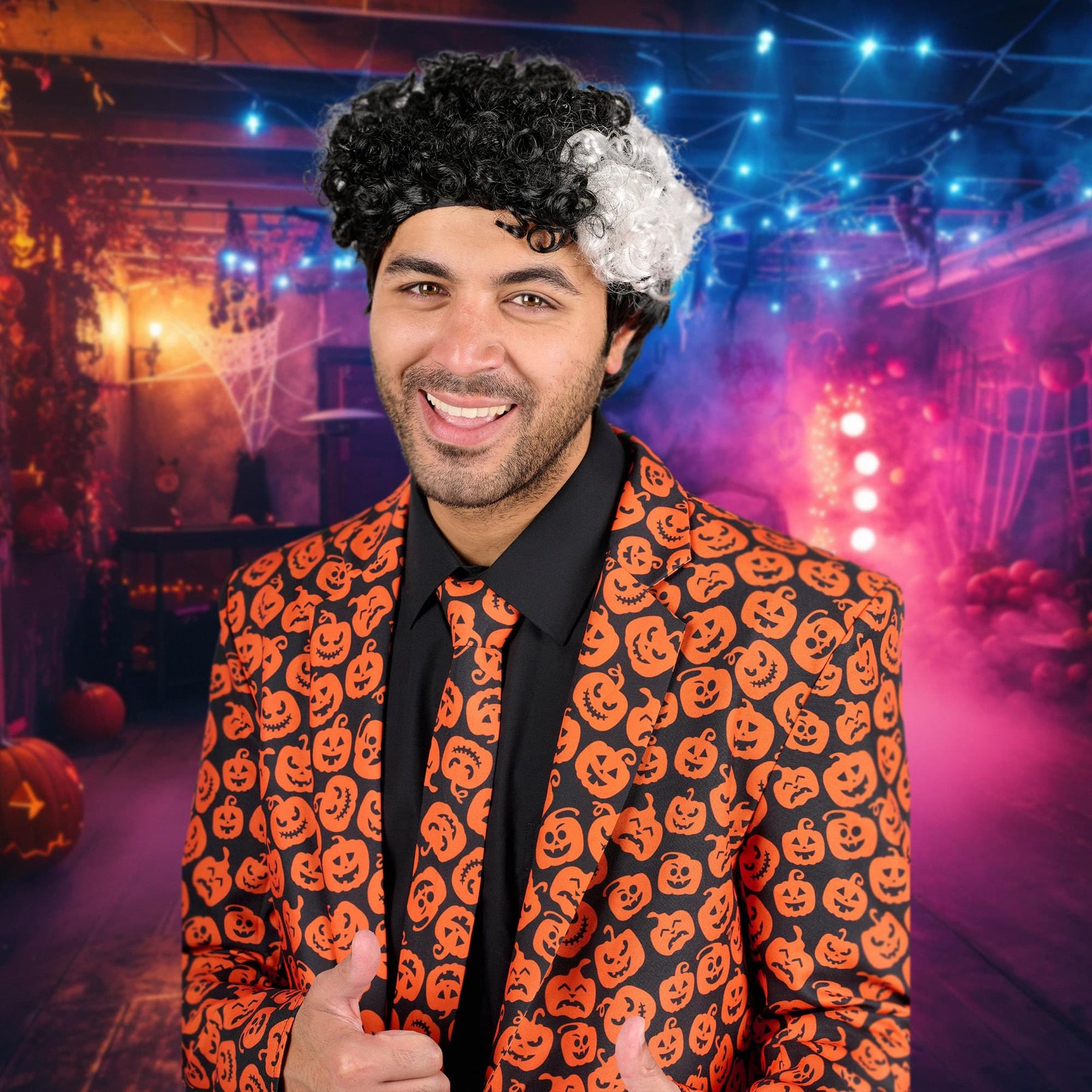 David S. Pumpkins Inspired Adult Costume Wig