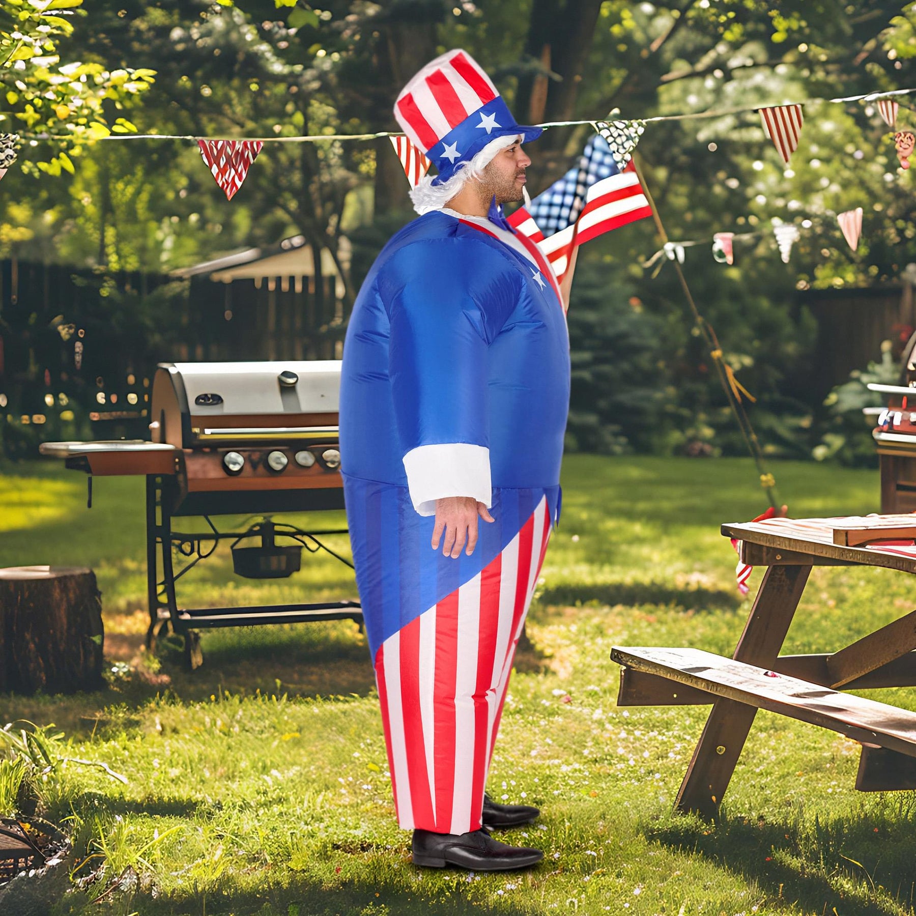 Uncle Sam Inflatable Adult Costume | One Size