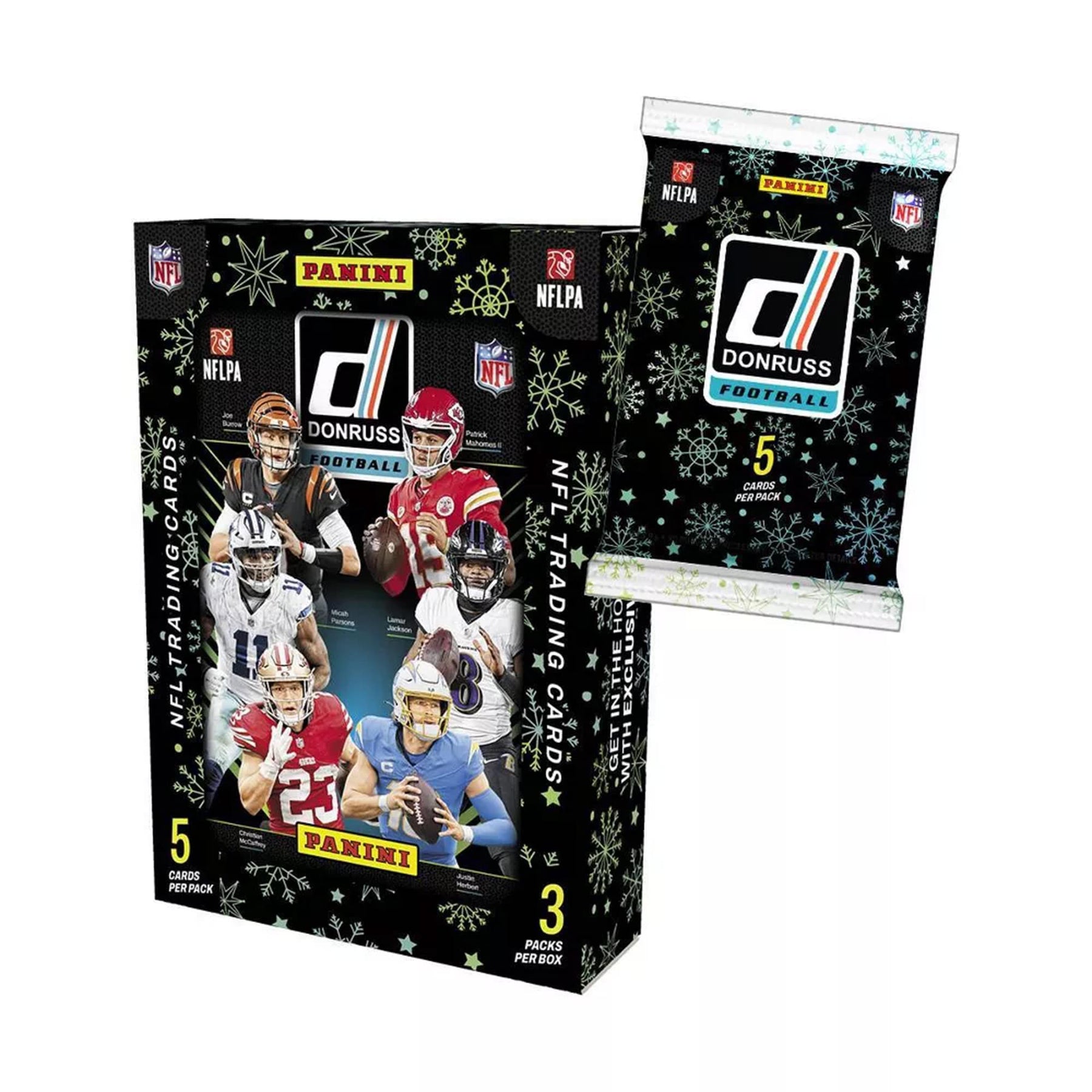 NFL 2024-2025 Panini Donruss Football Holiday Tin | 3 Packs