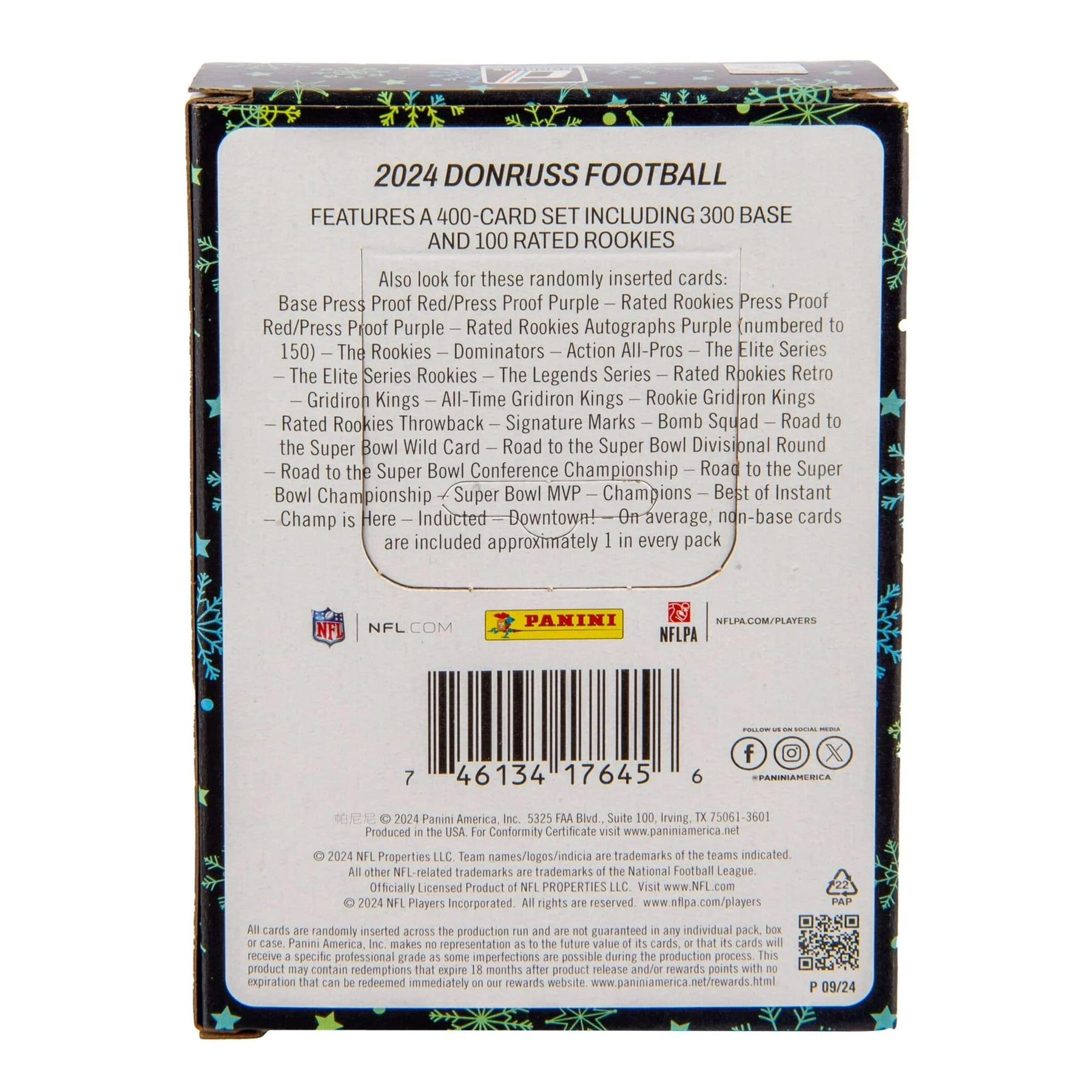 NFL 2024-2025 Panini Donruss Football Holiday Tin | 3 Packs