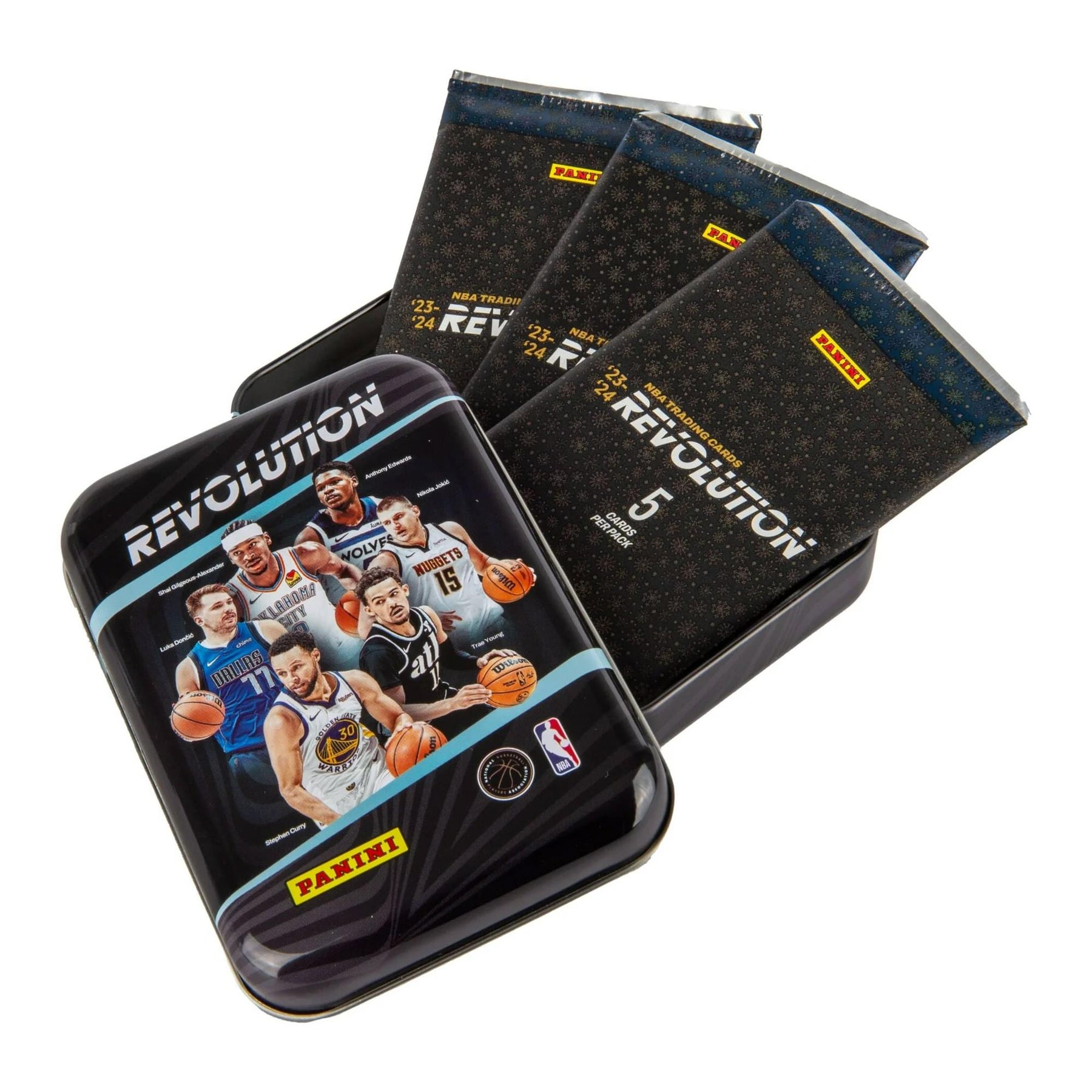 NBA 2023-2024 Panini Revolution Basketball Tin | 3 Packs