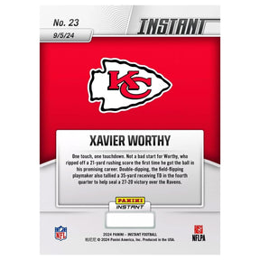 NFL 2024 Panini Instant Base Card | #23 Xavier Worthy