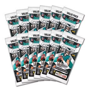 NFL 2024 Panini PRIZM Football Trading Card Fat Pack| 12 Packs