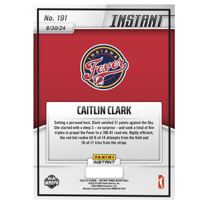 WNBA 2024 Panini Instant Base Card | #191 Caitlin Clark