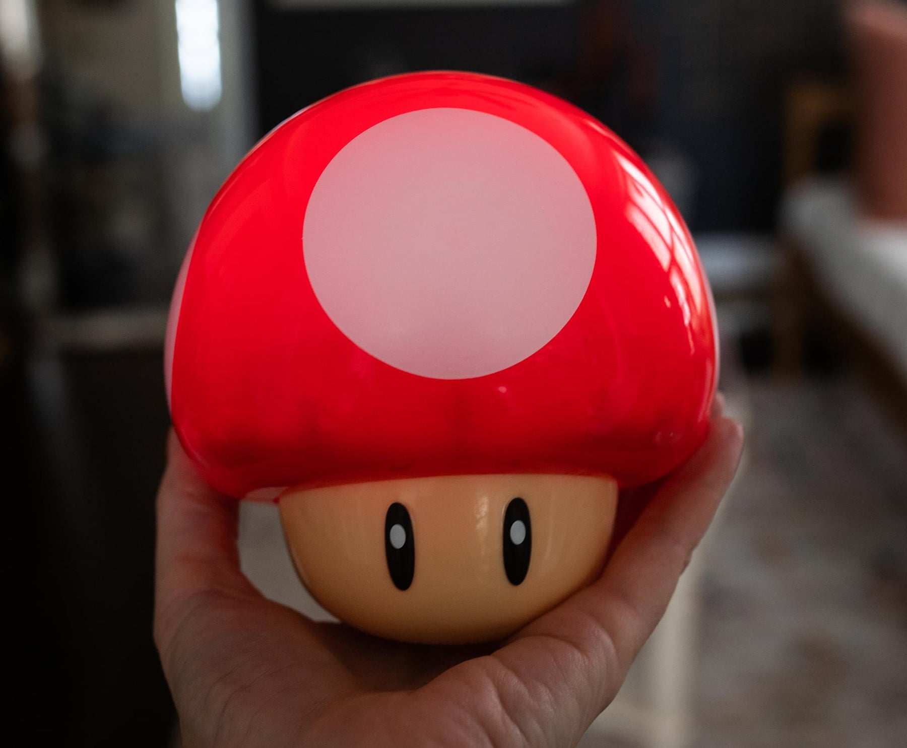 Super Mario Bros. Toad Mushroom Figural Mood Light with Sound | 5 Inches Tall