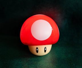 Super Mario Bros. Toad Mushroom Figural Mood Light with Sound | 5 Inches Tall