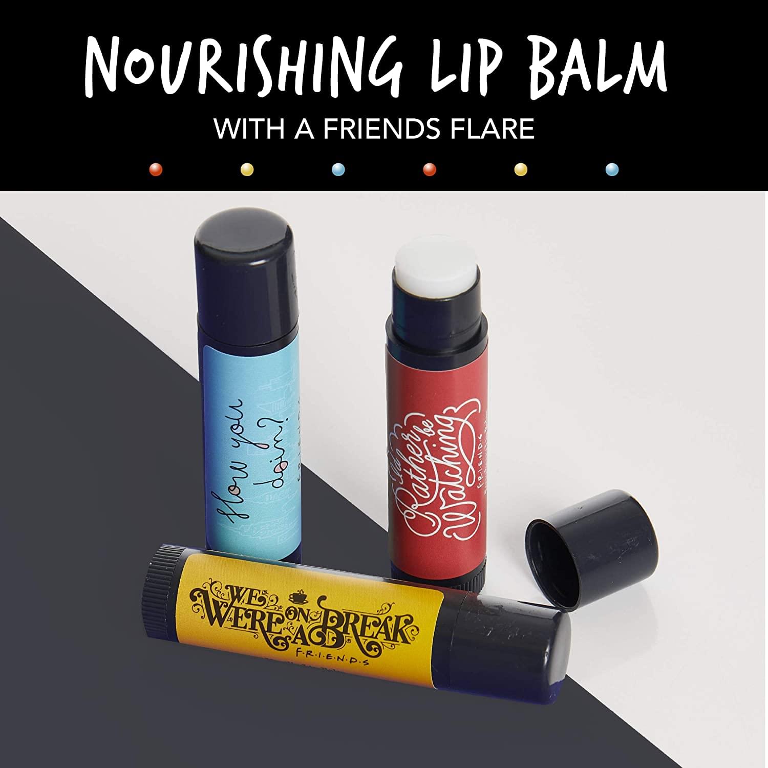 Friends TV Show Lip Balm Trio | Set of 3 | Strawberry | Vanilla | Cherry