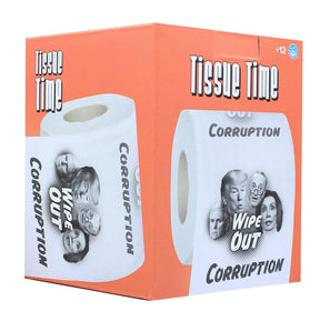 Tissue Time Wipe Out Corruption Novelty Toilet Paper | One Roll