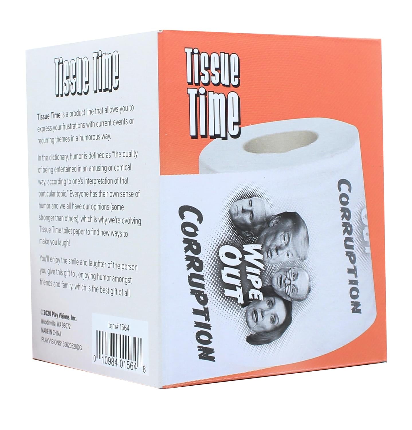 Tissue Time Wipe Out Corruption Novelty Toilet Paper | One Roll