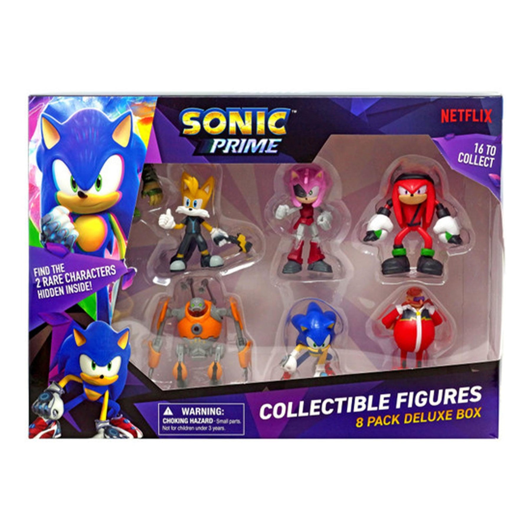 Sonic the Hedgehog Sonic Prime 3 Inch Collectible Figure 8 Pack