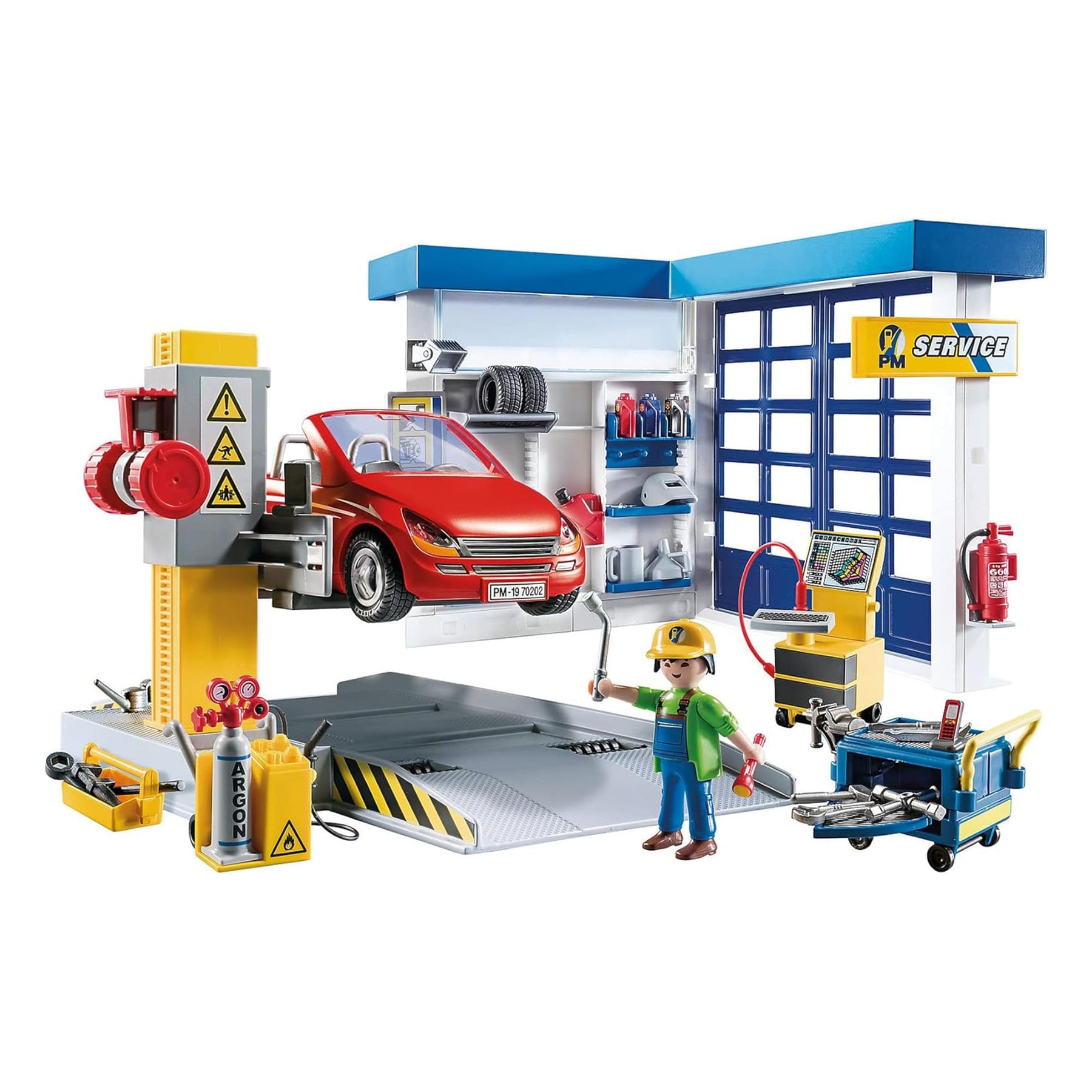 Playmobil #70202 City Life Car Repair Garage 153 Piece Building Set
