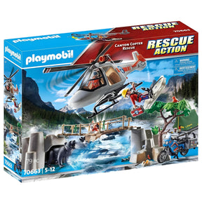 Playmobil 70663 Canyon Copter Rescue Building Set