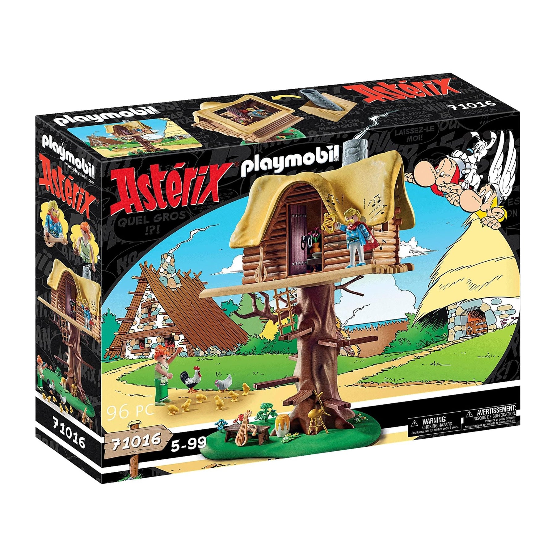 Playmobil 71016 Asterix: Cacofonix With Treehouse Building Set