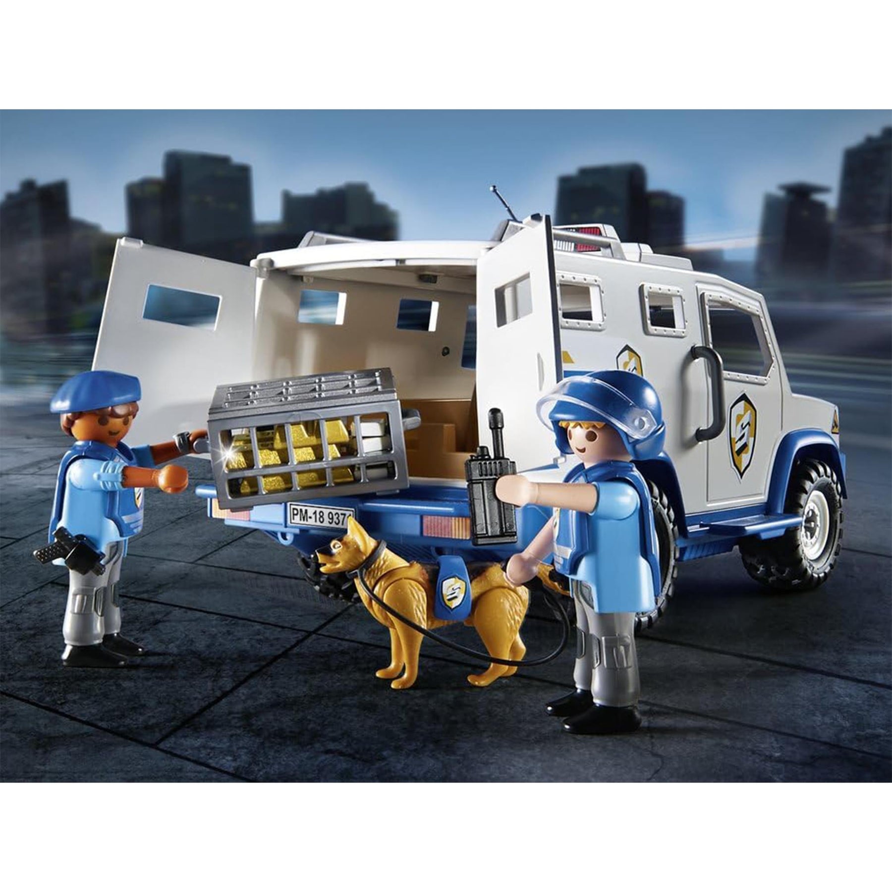 Playmobil 9371 City Action Armored Van 66-Piece Building Set