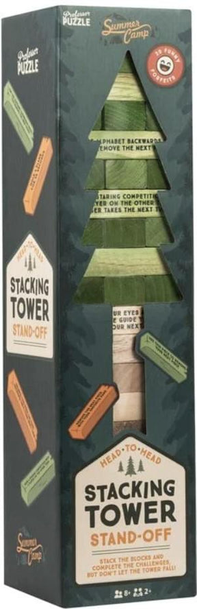 Giant Stacking Tower Stand-Off Wooden Black Game